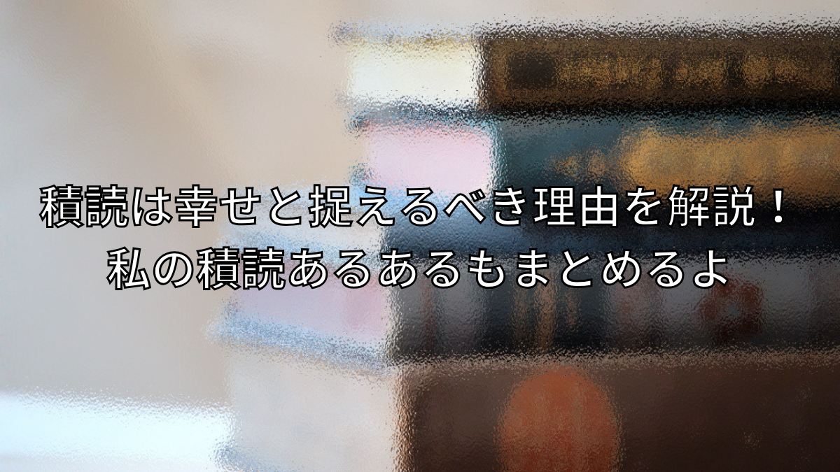 積読は幸せと捉えるべき理由を解説！ 私の積読あるあるもまとめるよ